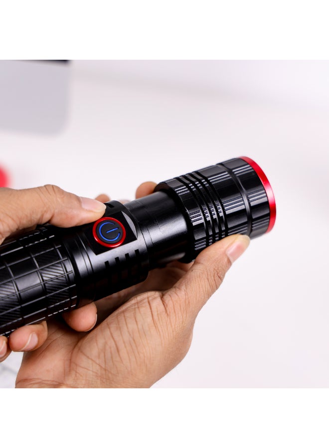 كريبتون طقم مصابيح يدوية بإضاءة LED قابلة للشحن مكون من 3 قطع أسود - Image 4