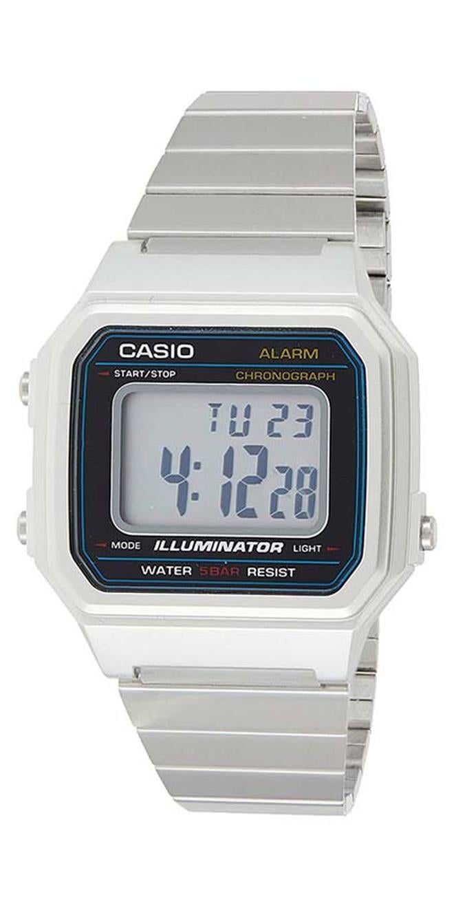CASIO Men's Stainless Steel Digital Wrist Watch B650WD-1ADF - 41 mm - Silver - Image 1