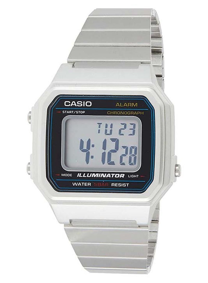 كاسيو ساعة يد رقمية بسوار من الإستانلس ستيل طراز B650WD-1ADF - مقاس 41 مم - لون فضي للرجال - Image 1