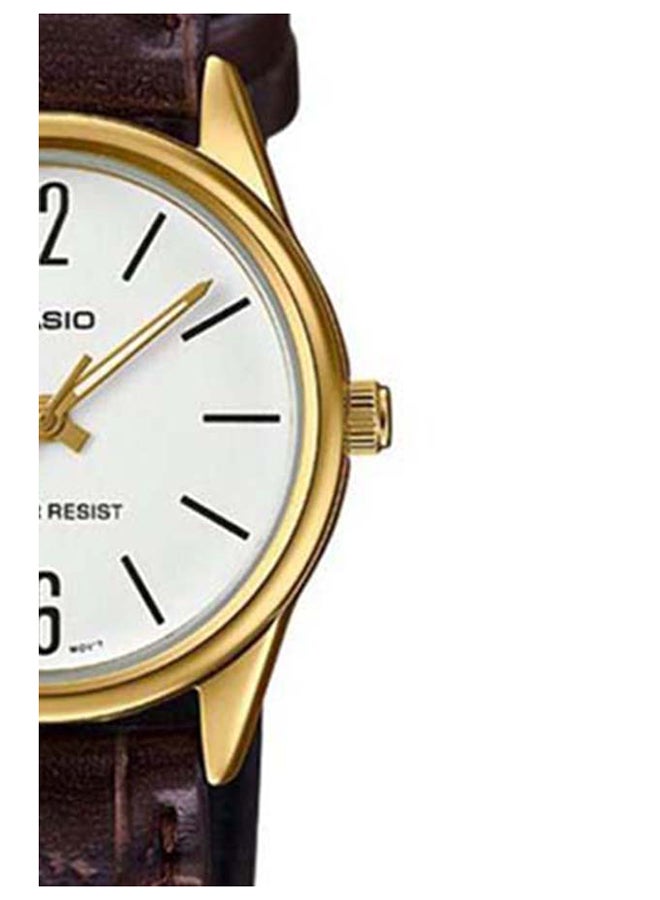 CASIO Women's Leather Analog Wrist Watch LTP-V005GL-7BUDF  - Image 5