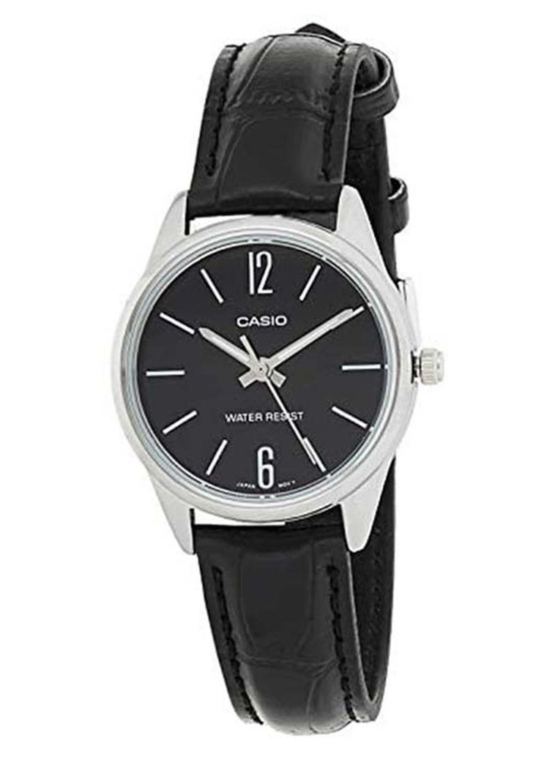 CASIO Women's Leather Analog Wrist Watch LTP-V005L-1BUDF - Image 1