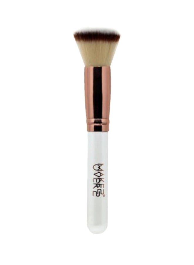 MAKE OVER 22 Face Makeup Brush White/Rose Gold/Beige - Image 2