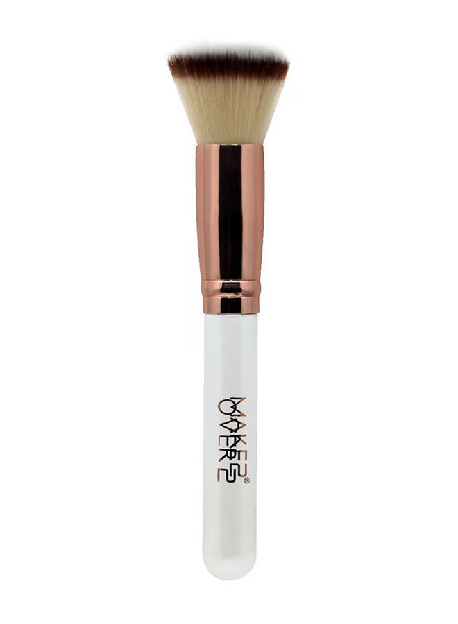 MAKE OVER 22 Face Makeup Brush White/Rose Gold/Beige - Image 1