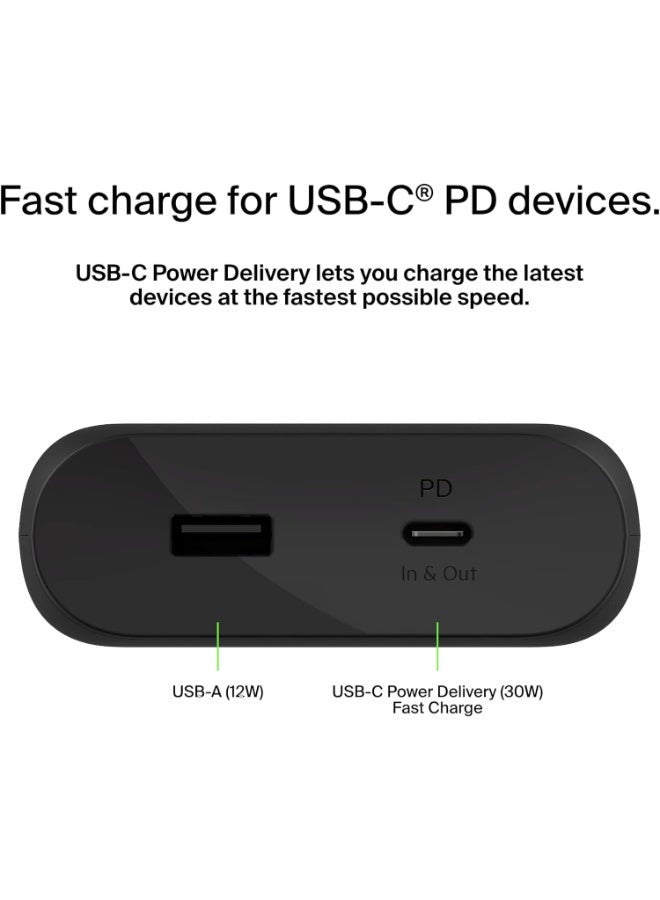 BoostCharge USB C Power Bank 20000mAh - 30W PD Fast Charger w/USB-C And USB Ports, Chargers For Macbook Pro/iPad Pro 11/12.9 Inch/ iPhone 15/ 14 Or Older, Google, Samsung, Huawei Black - pnsku/N40050213A/45/_/1705055598/83c07e7e-dff2-46f3-8ea7-bf0376d8b434