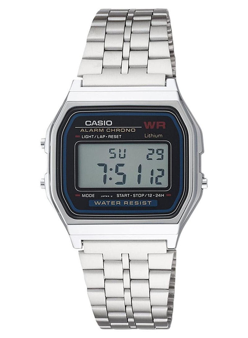 CASIO Stainless Steel Digital Wrist Watch A159W-N1DF - 33 mm - Silver - Image 1