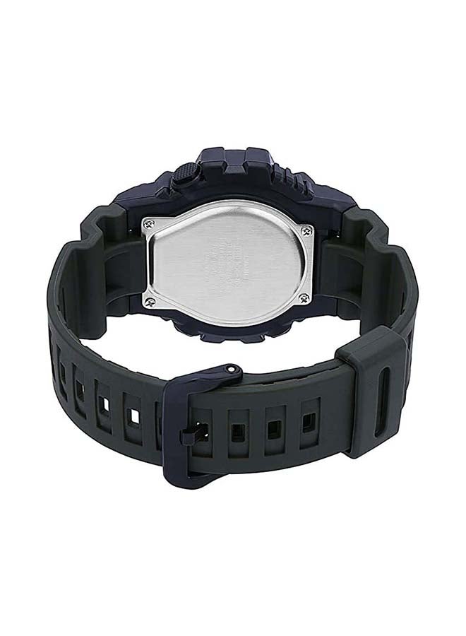 كاسيو ساعة يد رقمية وبعقارب وسوار من الراتينج طراز HDC-700-3AVDF - 33 مم - أخضر للرجال - Image 2