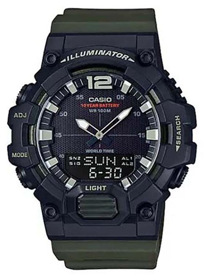 CASIO Men's Resin Analog & Digital Wrist Watch HDC-700-3AVDF - 33 mm - Green - Image 1
