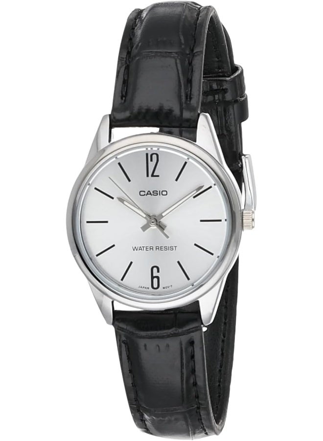 CASIO Women's Leather Analog Wrist Watch LTP-V005L-7BUDF - Image 2