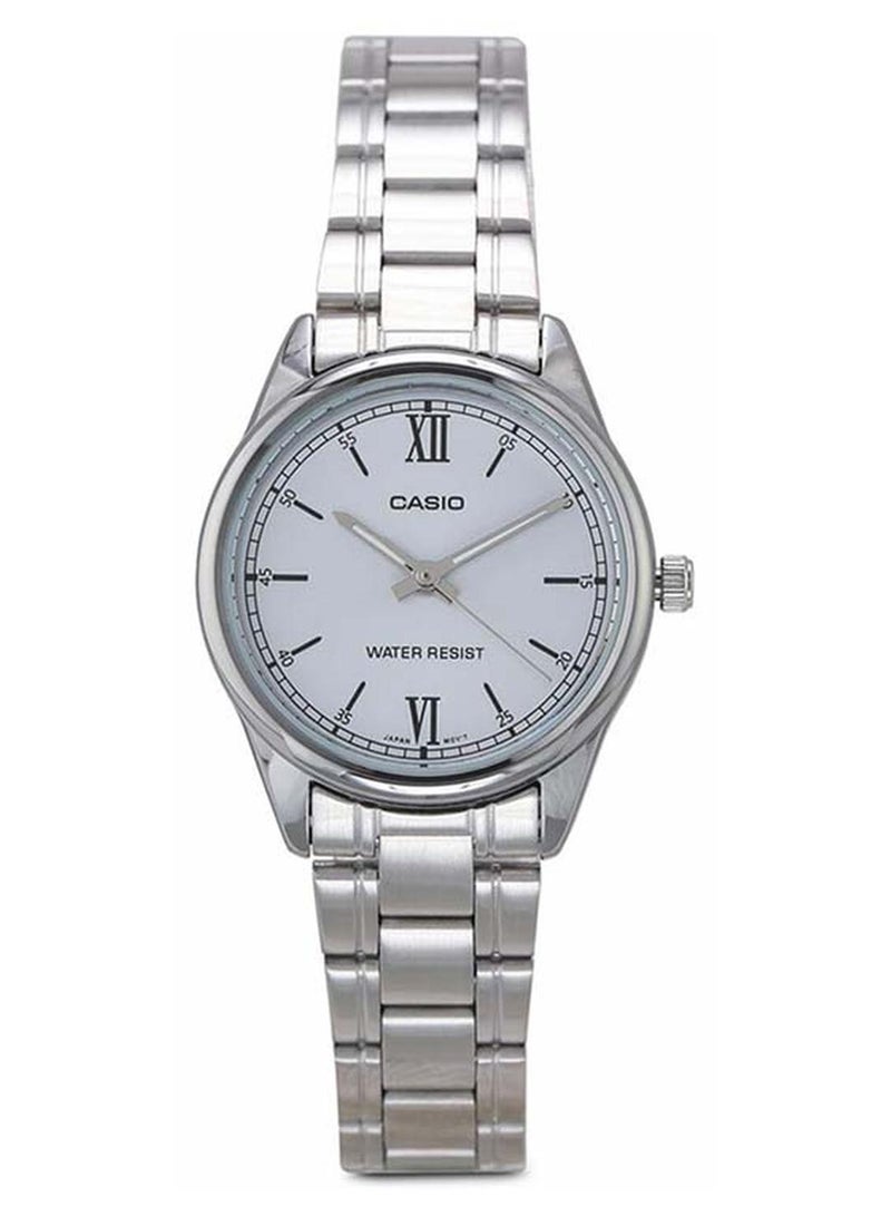 كاسيو ساعة يد بعقارب وسوار من الإستانلس ستيل طراز LTP-V005D-2B3UDF للنساء - Image 1