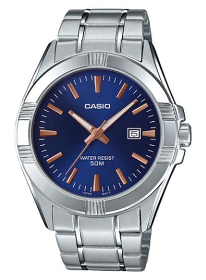 كاسيو ساعة يد بعقارب بسوار من الستانلس ستيل طراز MTP-1308D-2AVDF للرجال - Image 1