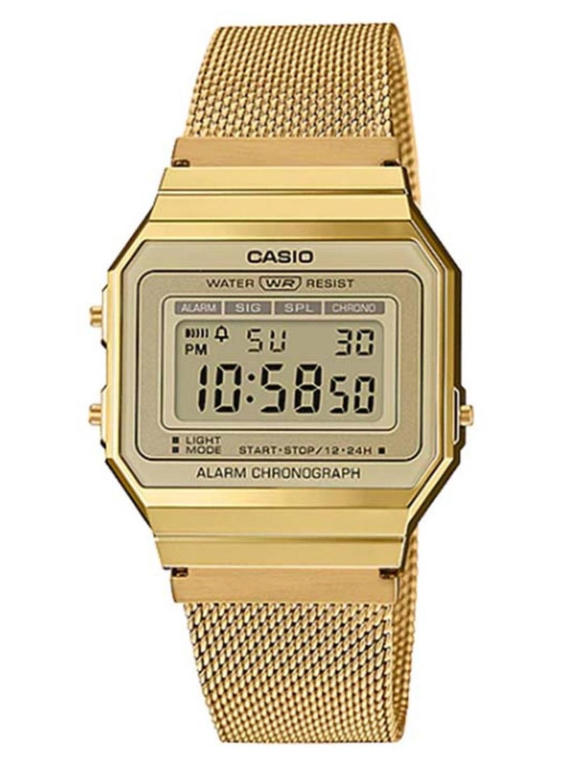كاسيو ساعة يد رقمية من مجموعة Vintage A700WMG-9ADF باللون الذهبي - Image 1