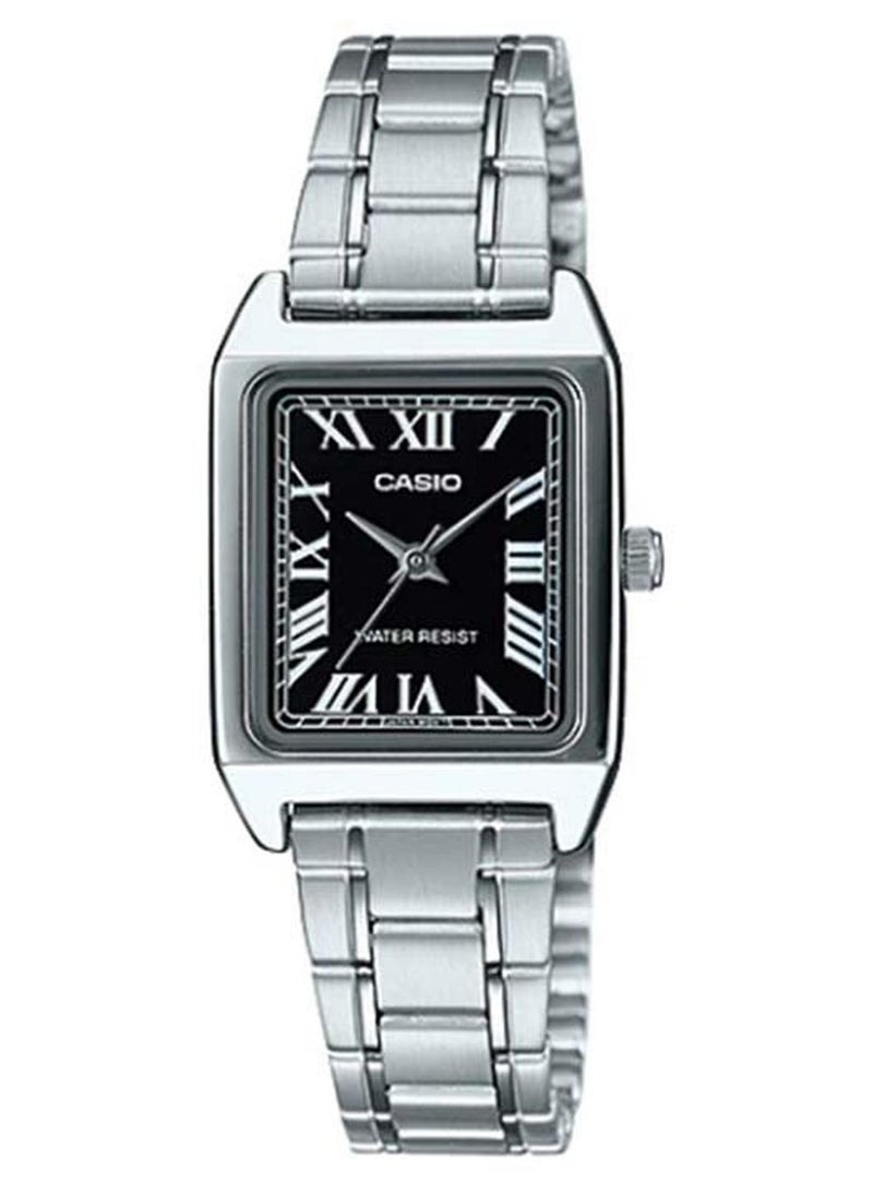 كاسيو ساعة يد بعقارب وسوار مصنوع من الستانلس ستيل طراز LTP-V007D-1BUDF للنساء - Image 1