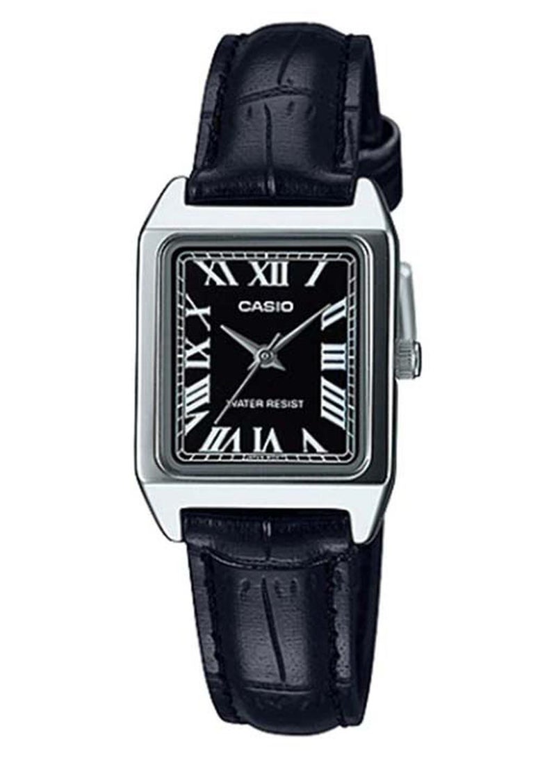 CASIO Women's Leather Analog Wrist Watch LTP-V007L-1BUDF - Image 1