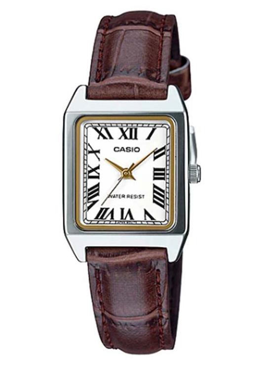 كاسيو ساعة يد بعقارب وسوار من الجلد طراز LTP-V007L-7B2UDF للنساء - Image 1