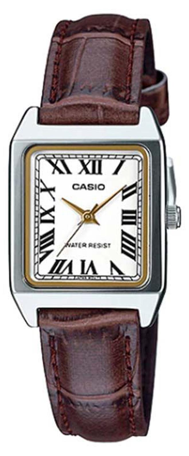 CASIO Women's Leather Analog Wrist Watch LTP-V007L-7B2UDF - Image 1