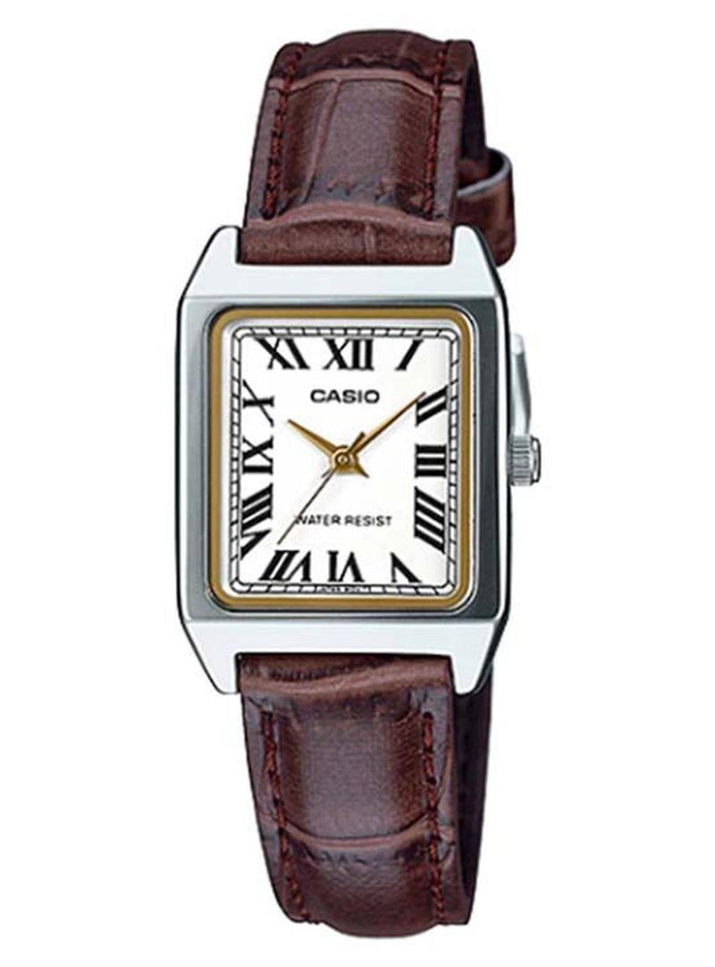 كاسيو ساعة يد بعقارب وسوار من الجلد طراز LTP-V007L-7B2UDF للنساء - Image 1