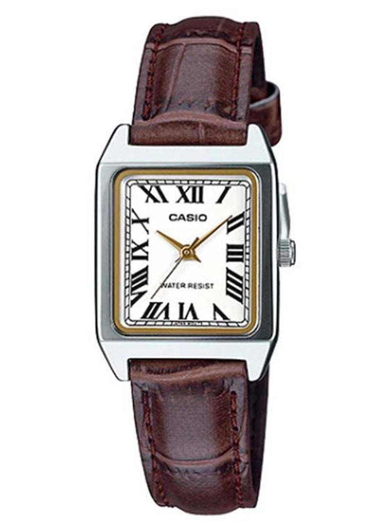 CASIO Women's Leather Analog Wrist Watch LTP-V007L-7B2UDF - Image 1