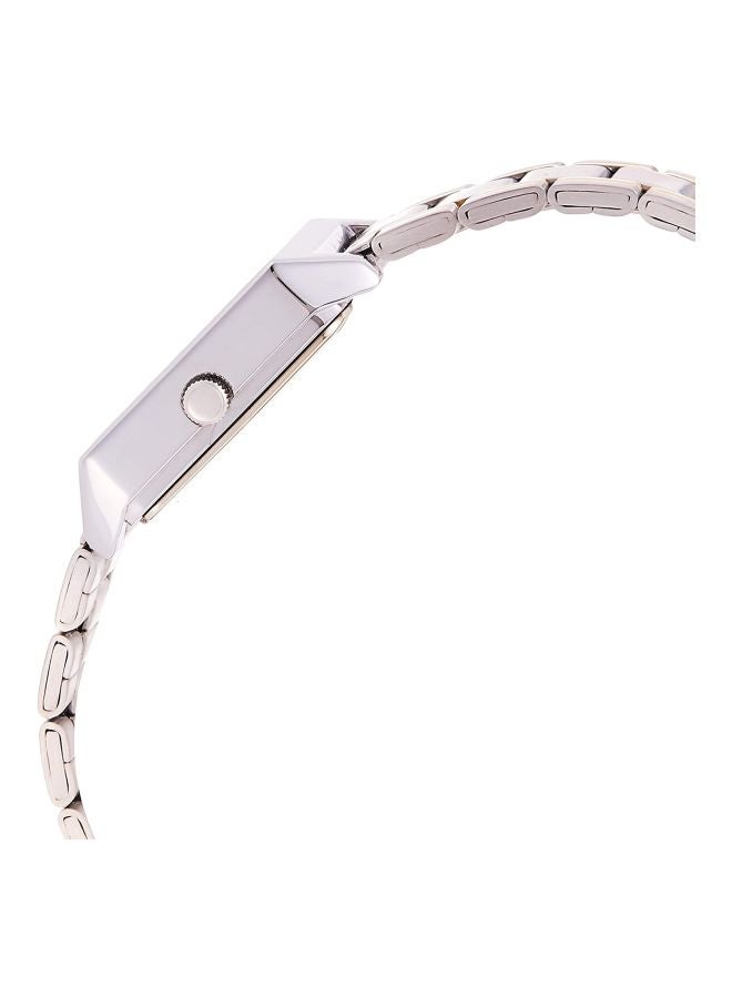 كاسيو ساعة يد بعقارب وسوار من الإستانلس ستيل طراز LTP-V007SG-9BUDF - 22 مم - لون فضي للنساء - Image 4