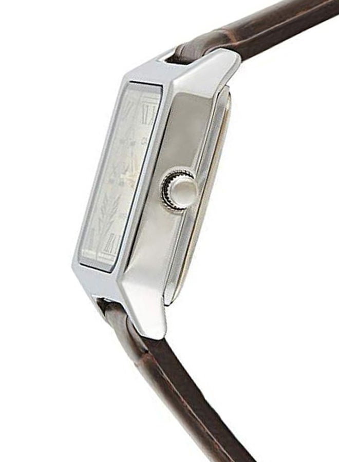 كاسيو ساعة يد بعقارب وسوار من الجلد طراز LTP-V007L-9BUDF - 22 مم - لون بني للنساء - Image 3