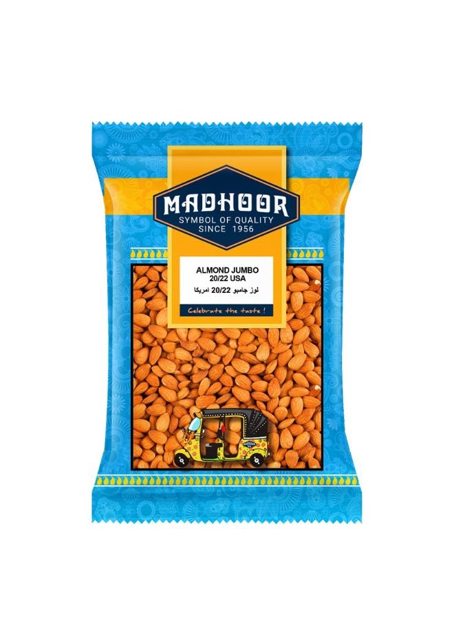 Madhoor Almond Jumbo 20/22 USA 500grams - Image 1