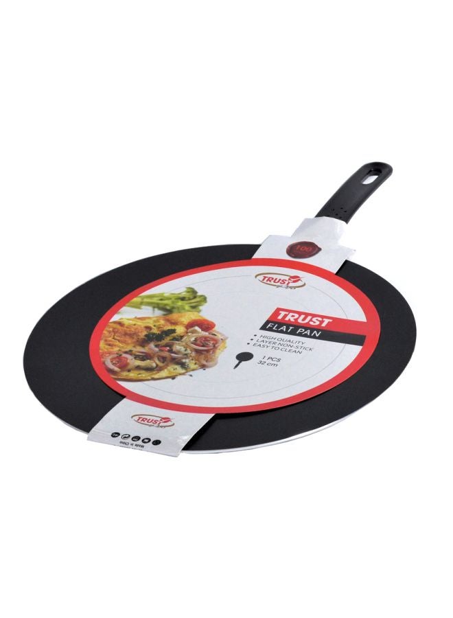 Trust Aluminium Flat Pan Black 32 cmcm  - Image 1