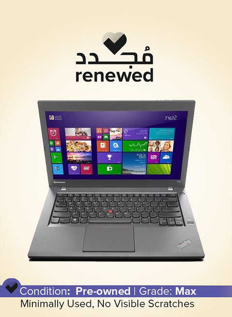 Renewed - ThinkPad with 14-Inch Display,Core i5 Processor/5th Gen/8GB RAM/256GB SSD English Black