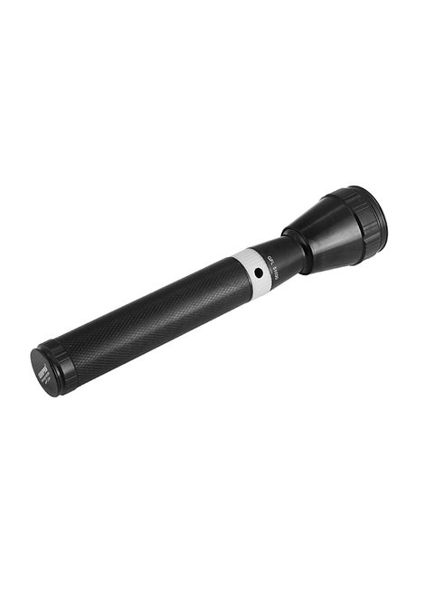Rechargeable LED Flashlight - 1800 Meters Range & High Beam Light | 2 Hours Working | Ideal for Trekking, Camping, Power Cuts & More Black 221mm