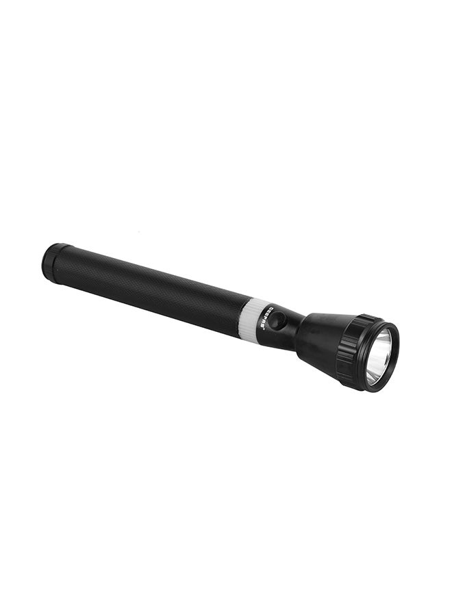 GEEPAS Rechargeable LED Flashlight - LED Torch with 2000 Meters Range, Portable Design & 4 Hours Working |Perfect for Camping Bicycle Hiking & Emergency Black/White 285mm 