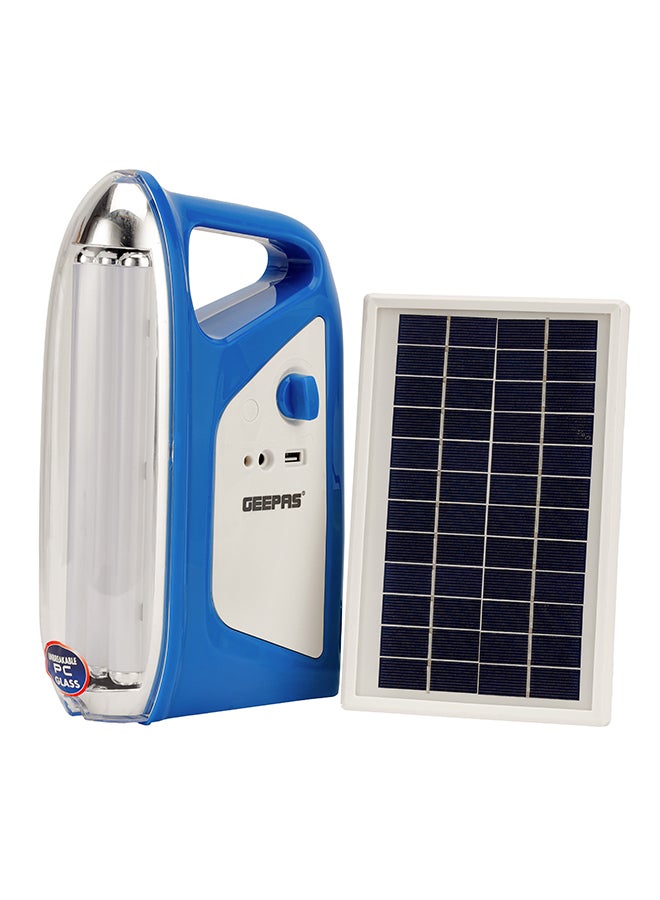 GEEPAS - Geepas GSE5583 36-Pcs Rechargeable Solar LED Lantern with USB Mobile Charging Output - Mega Luminous Lantern | Ideal for Power Outages Emergencies Household Use White/Blue 29cm - Image 1