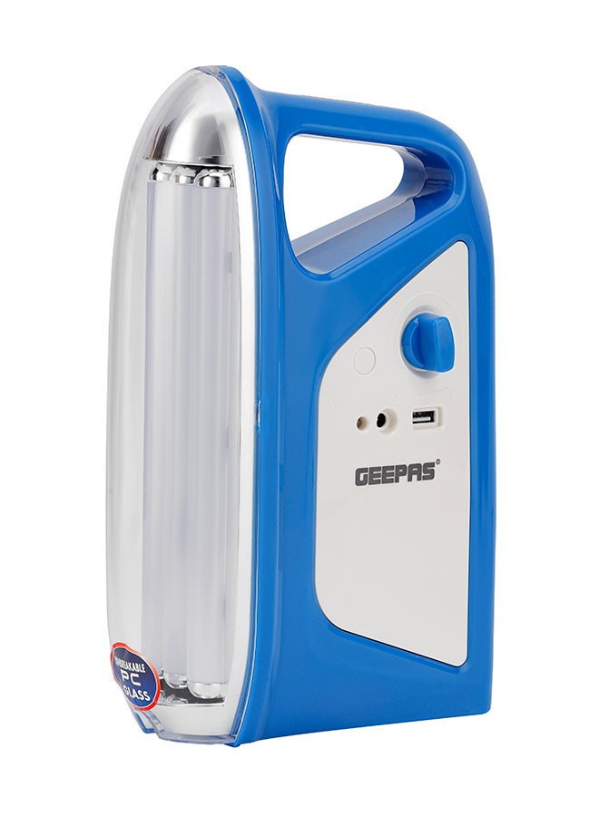 GEEPAS - Geepas GSE5583 36-Pcs Rechargeable Solar LED Lantern with USB Mobile Charging Output - Mega Luminous Lantern | Ideal for Power Outages Emergencies Household Use White/Blue 29cm - Image 1