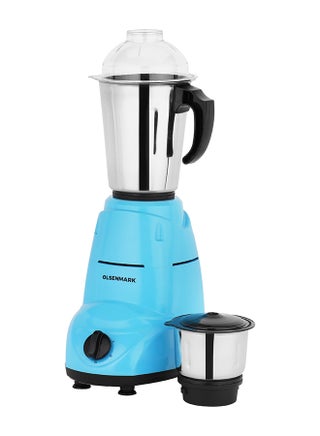 2 In 1 Indian Mixer Grinder, Juicer Stainless Steel Jars And Blades, 1.5 L 600 W OMSB2218K Blue/Black/Silver - pnsku/N40177481A/45/_/1752501219/177e241f-aec9-4403-8ec3-a219b81fc4c6