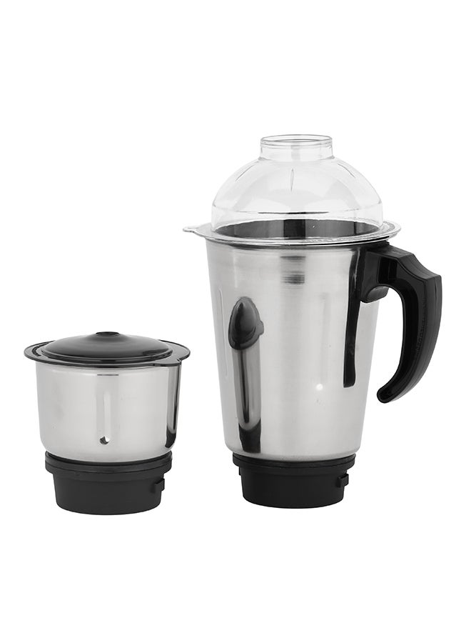 2 In 1 Indian Mixer Grinder, Juicer Stainless Steel Jars And Blades, 1.5 L 600 W OMSB2218K Blue/Black/Silver