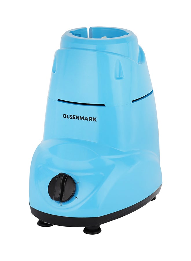 2 In 1 Indian Mixer Grinder, Juicer Stainless Steel Jars And Blades, 1.5 L 600 W OMSB2218K Blue/Black/Silver