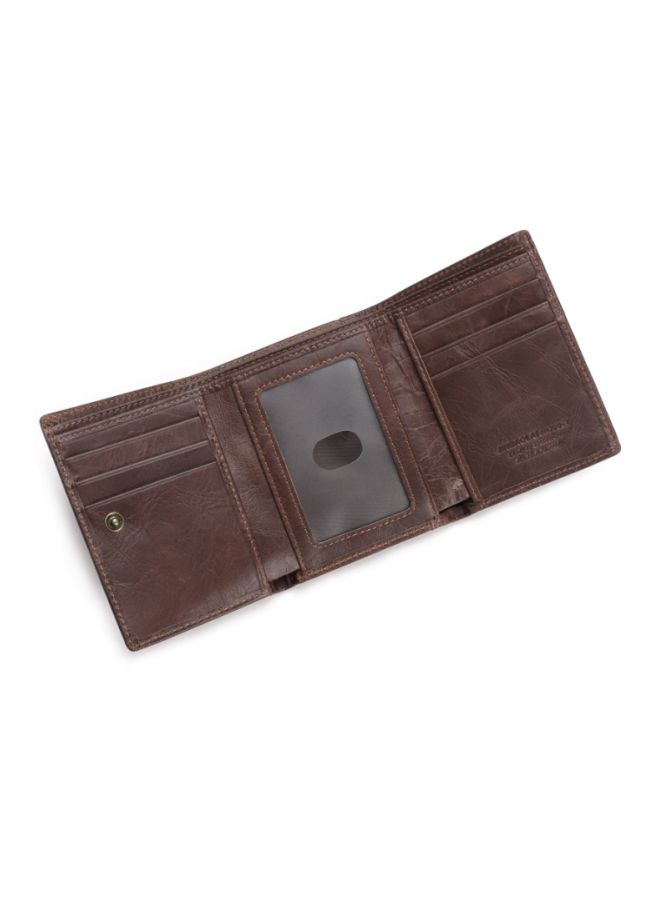 بيوينتي محفظة رجالي بتصميم ثلاثي الطيات بني داكن - Image 4