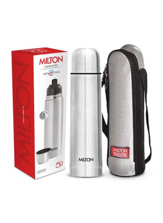 1000ml Thermosteel Flask with Jacket, Keeps Drinks Hot and Cold for 24 Hours, 18/8 Stainless Steel, Double-Walled Vacuum Insulated Water Bottle with Inner Copper Coating - Flip Lid Silver 1Liters - pnsku/N40223184A/45/_/1746690934/8f54467a-c68c-43b8-bdc5-4f2f71c27455