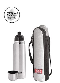 Bullet Flask With Bag Silver 0.75Liters