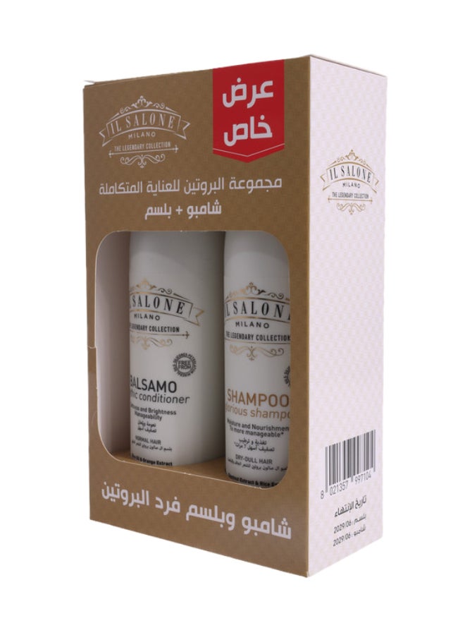 IL SALONE Protein Straightening Shampoo and Conditioner Set 500ml - Image 1