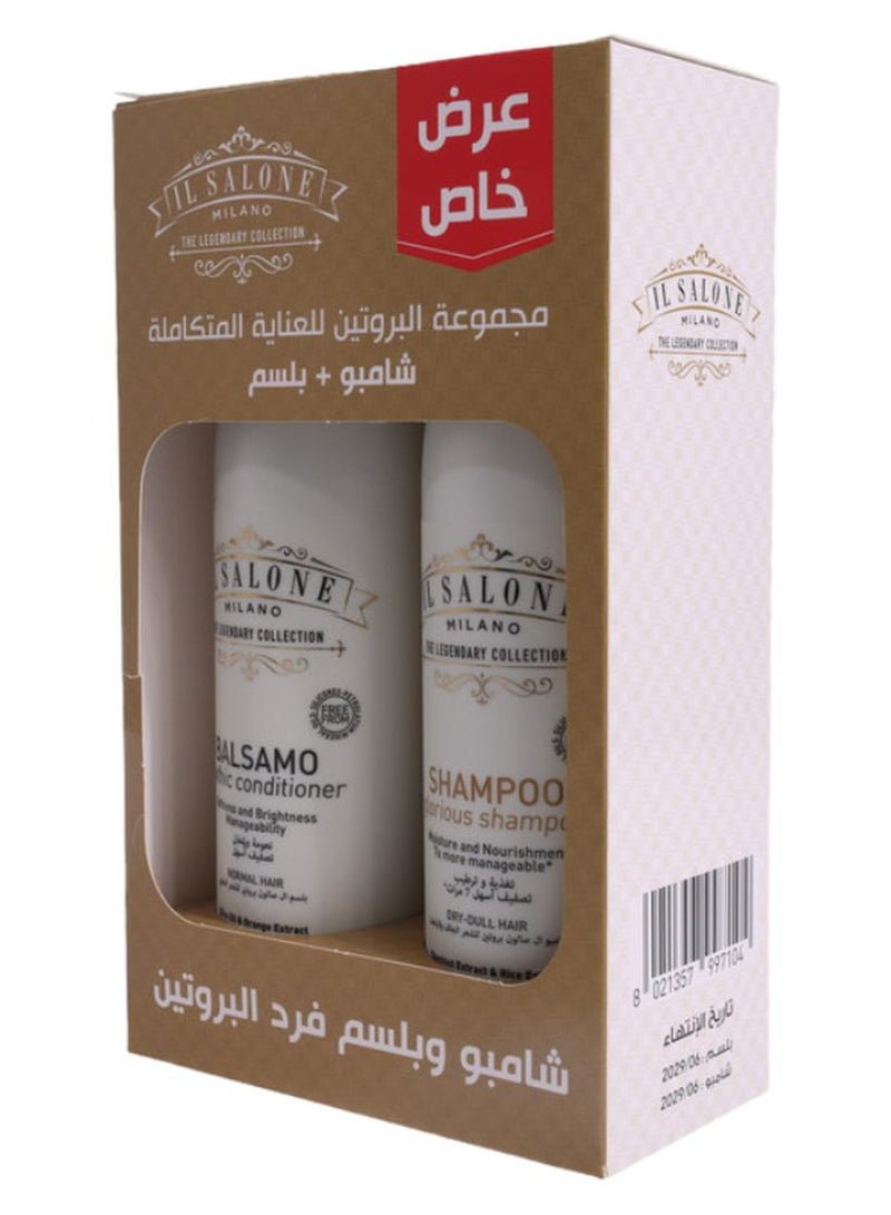 IL SALONE Protein Straightening Shampoo and Conditioner Set 500ml - Image 1