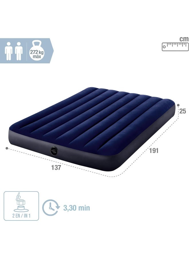 Intex Air Bed Intex DuraBeam Classic Downy (191 x 99 x 25 cm) Pump is not included Combination Multicolour 137x191x25cm - Image 4