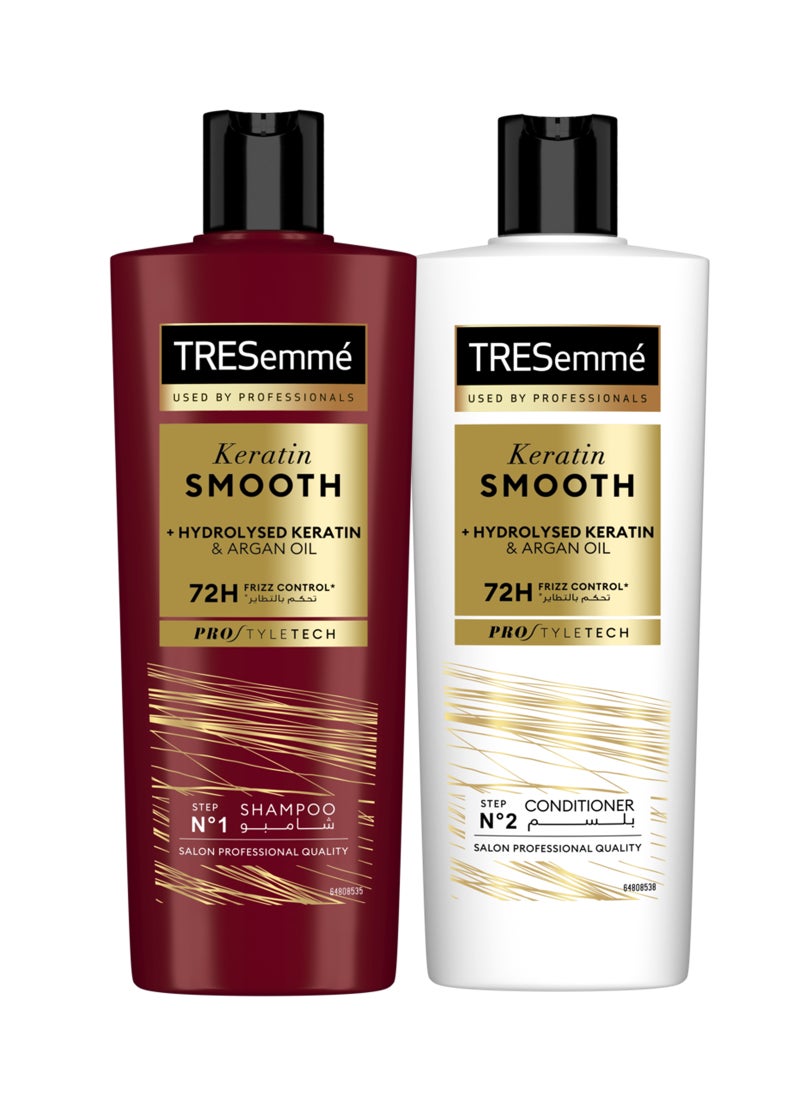 Tresemme Pack Of 2 Shampoo Keratin And Conditioner 400+400ml  - Image 1
