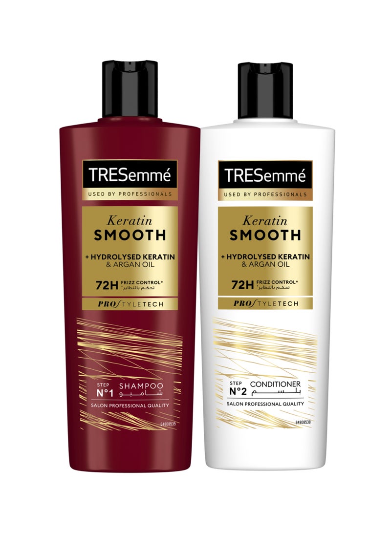 Tresemme Pack Of 2 Shampoo Keratin And Conditioner 400+400ml - Image 1
