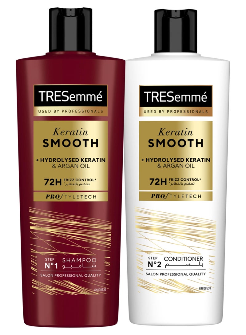 Tresemme Pack Of 2 Shampoo Keratin And Conditioner 400+400ml - Image 1