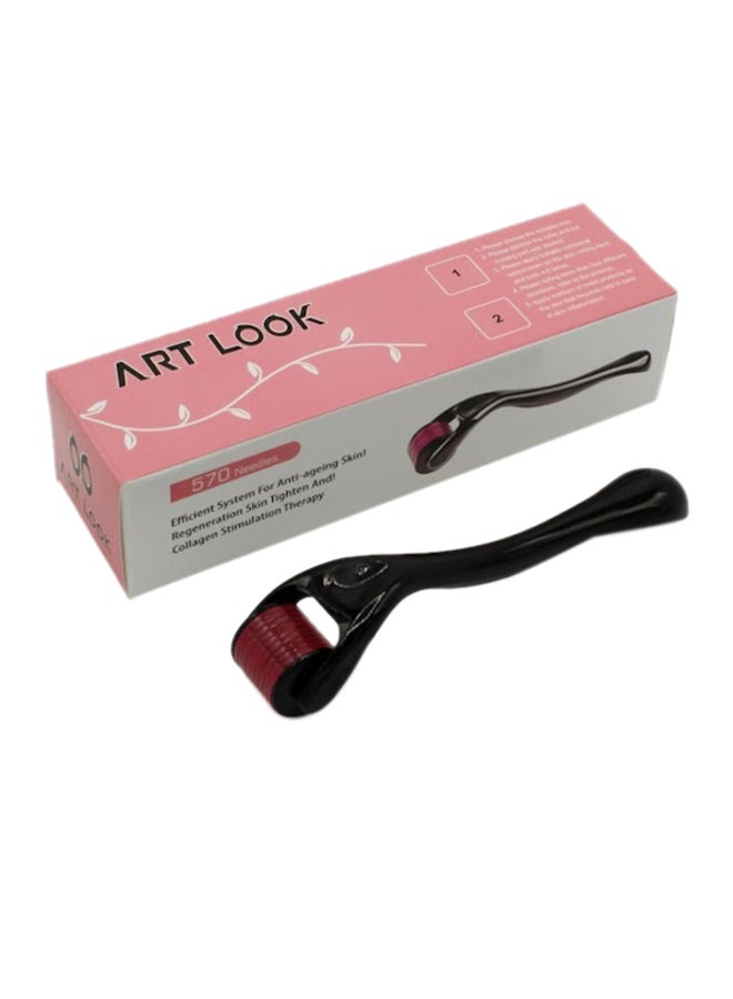 أرت لوك أداة دوارة لعلاج التجاعيد وتساقط الشعر أسود/وردي 5.2x1.1x1.2سم - Image 4