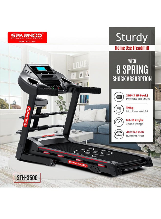 سبانود فيتنيس جهاز سير داخلي مزود بمحرك Sth-3500 بقوة 1.75 حصان وقابل للطي للاستخدام المنزلي - Image 3