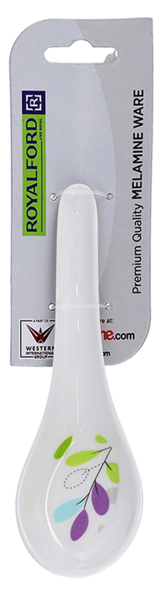 Royalford Melamine Table Spoon White/Blue/Green 14x4.4cm - Image 1