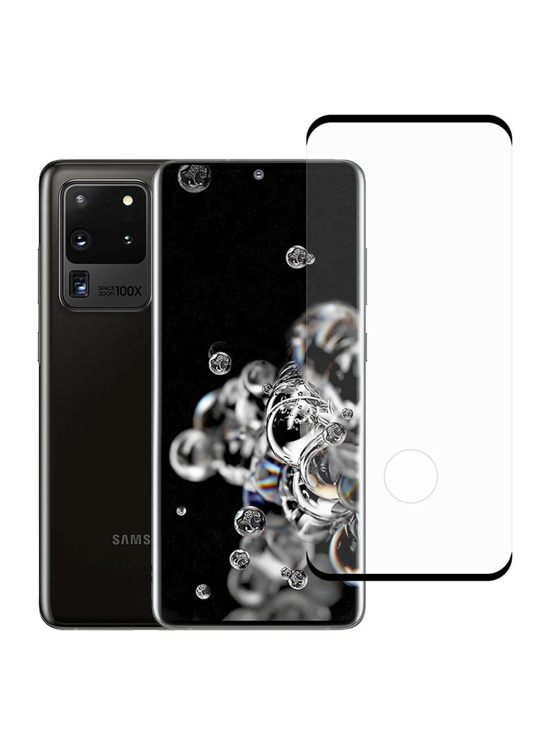 MARGOUN Ultimate Tempered Glass Screen Protector For Samsung Galaxy S20 Ultra Clear/Black  - Image 2