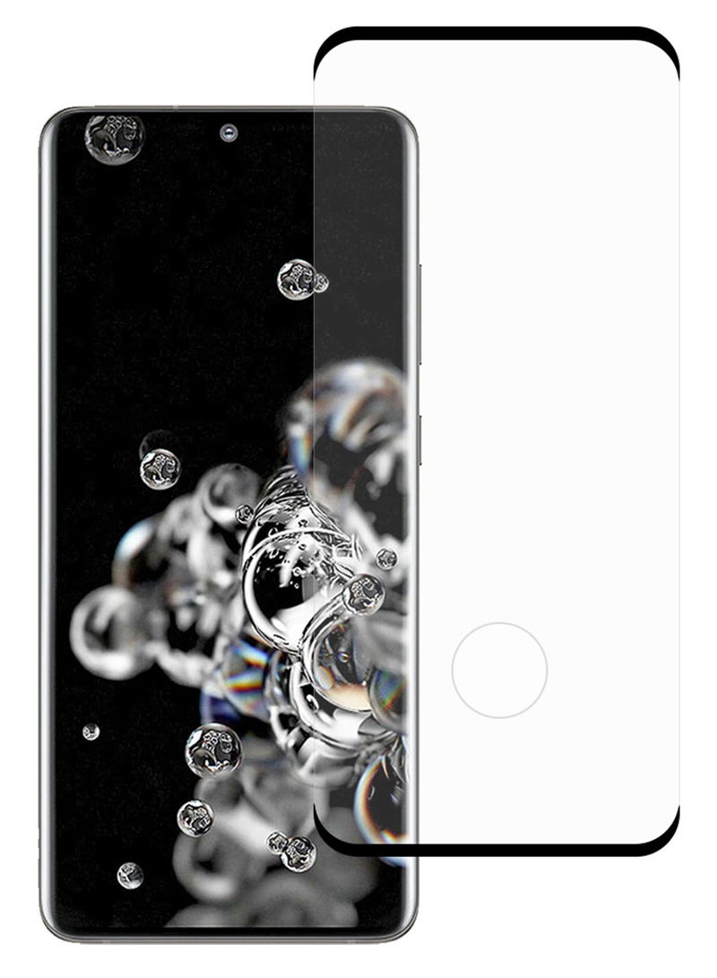 MARGOUN Ultimate Tempered Glass Screen Protector For Samsung Galaxy S20 Ultra Clear/Black  - Image 3