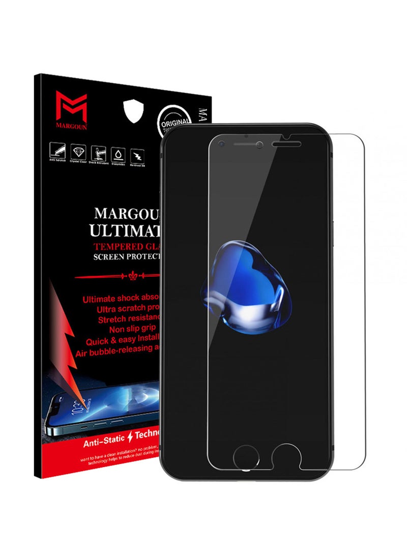 MARGOUN Ultimate Tempered Glass Screen Protector For Apple iPhone SE 2020 Clear  - Image 1