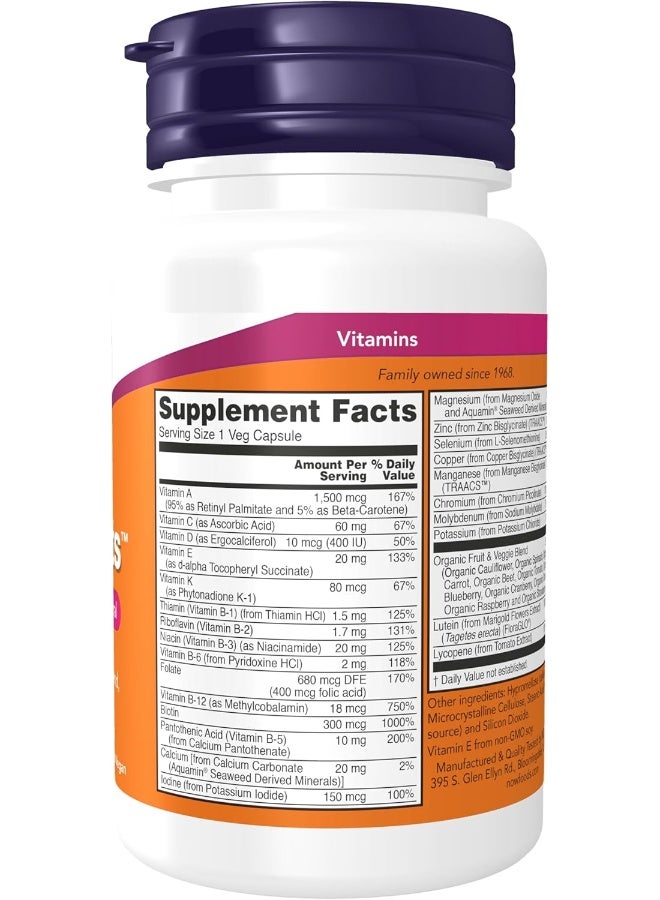 now Daily Vits Multi Vitamin & Mineral 30 Veg Capsules Packaging May Vary - Image 3