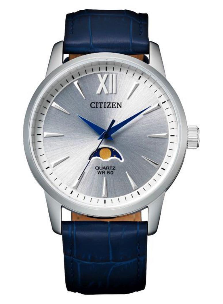 سيتيزن ساعة يد بعقارب مقاومة للماء طراز AK500003A - قياس 42 مم - لون أزرق للرجال - Image 1